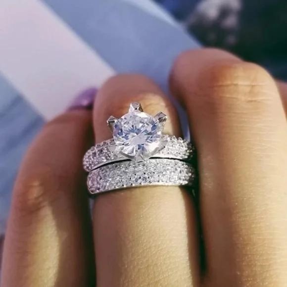Jewelry - NEW 2CT 925 STERLING SILVER PRINCESS CUT ENGAGEMENT RING, CUTE RING, SHINY RING.